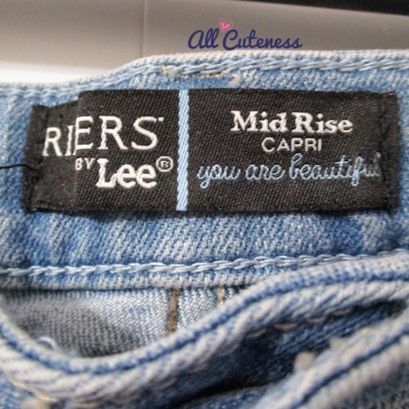 Riders by Lee Mid Rise Capri Jeans Size 14 M - Picture 5 of 7